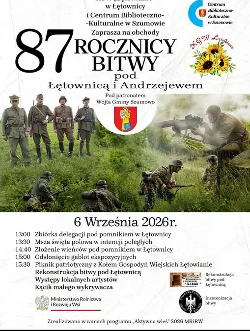 Obchody rocznicy bitwy pod Łętownicą i Andrzejewem w Szumowie