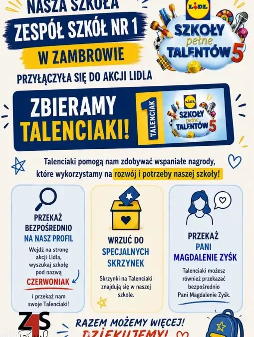 Szkoła Podstawowa nr 1 w Zambrowie ponownie w akcji Szkoły Pełne Talentów