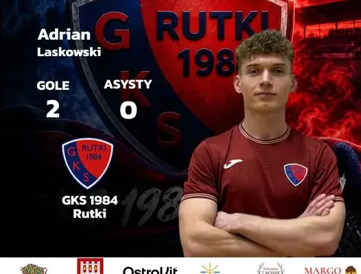 Adrian Laskowski bohaterem meczu! GKS Rutki pokonuje GKS Miastkowo 3:1