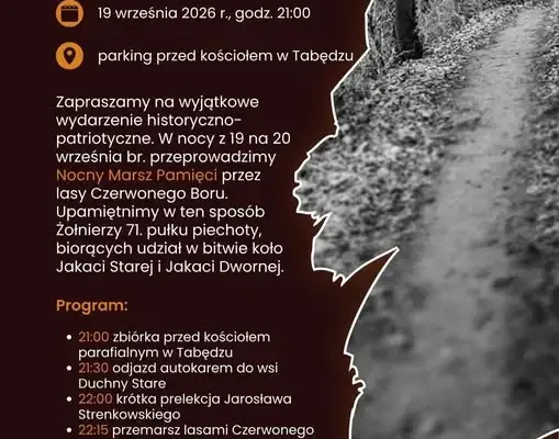 Nocny Marsz Pamięci w Czerwonym Borze – hołd dla żołnierzy 71. pułku piechoty