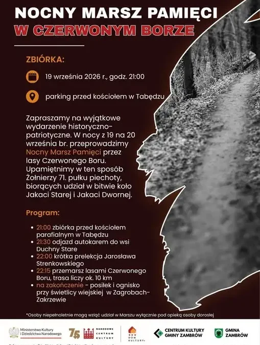 Nocny Marsz Pamięci w Czerwonym Borze – hołd dla żołnierzy 71. pułku piechoty