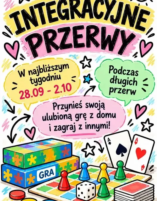 Integracyjne przerwy w szkole – gry planszowe i karciane dla uczniów