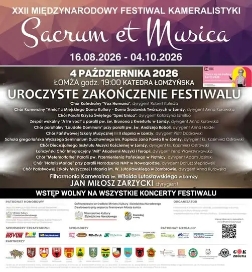 Chór PSM Zambrów na zakończenie festiwalu „Sacrum et Musica” w Łomży