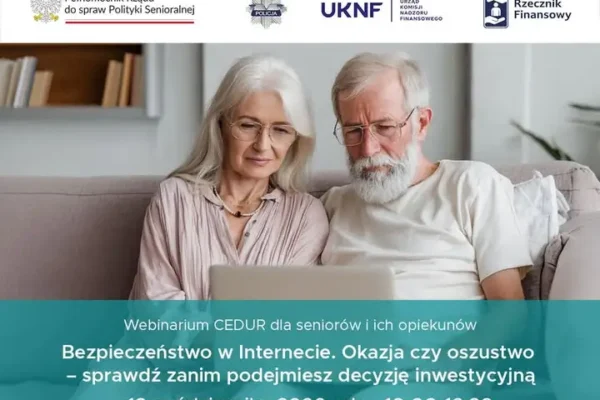 Bezpłatny webinar o bezpieczeństwie w sieci dla seniorów z gminy Kołaki Kościelne