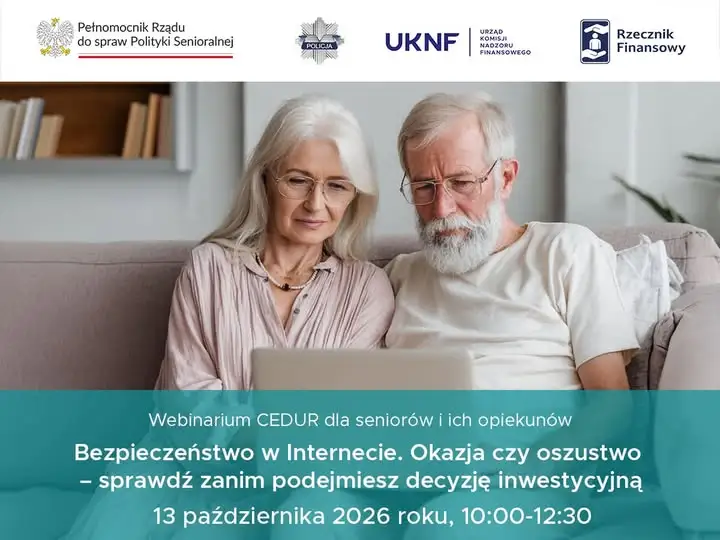 Bezpłatny webinar o bezpieczeństwie w sieci dla seniorów z gminy Kołaki Kościelne
